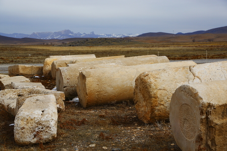 Iran Shiraz Cyrus mausoleum stoneの写真素材