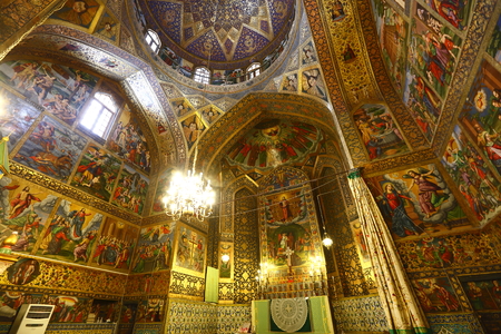 Iran Isfahan Vank Cathedral muralsのeditorial素材