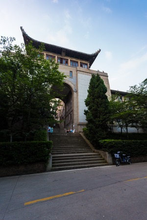 Hubei Wuhan University campus sceneryのeditorial素材