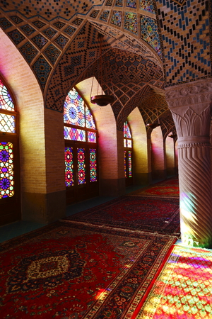 Pink Shiraz Mosque in Iranのeditorial素材