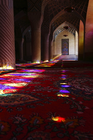Pink Shiraz Mosque in Iranのeditorial素材