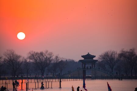 Beijing the Summer Palace winter sceneryのeditorial素材