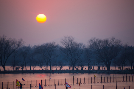 Beijing the Summer Palace winter sceneryのeditorial素材