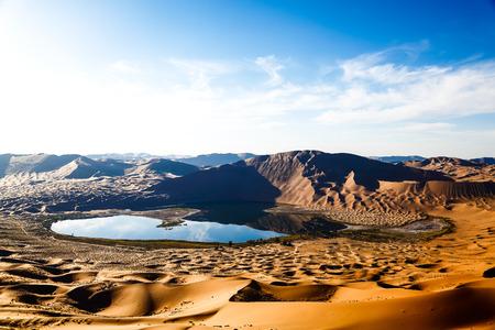 Inner Mongolia China Badan Jilin desert sceneryの写真素材