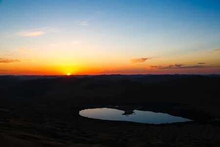 Inner Mongolia China Badan Jilin desert sceneryの写真素材