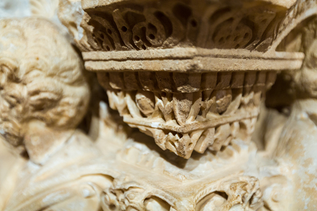 Turkey Antalya Museum sarcophagus close-up detailsのeditorial素材