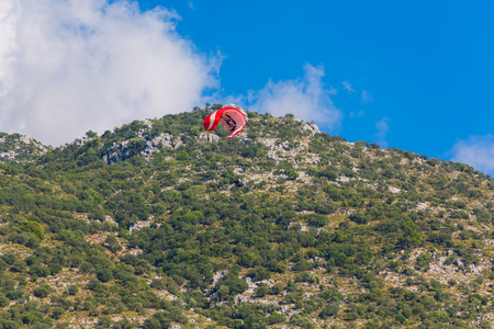 Turkey Fethiye Dead Sea paragliding sceneryのeditorial素材