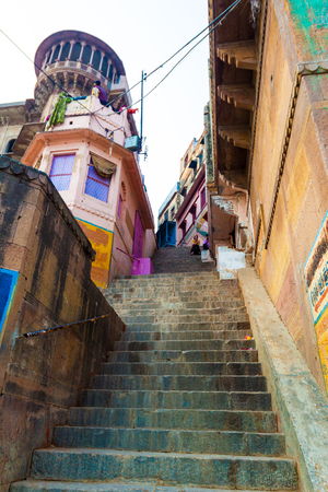 India, Ganges RIver, Varanasi River altarのeditorial素材