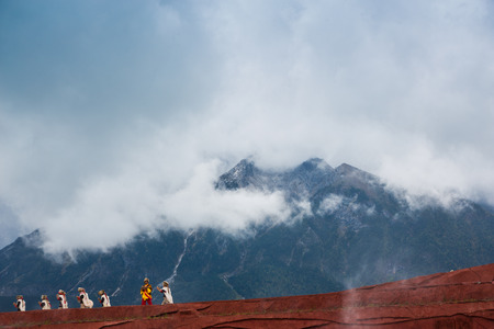 Impressions of Lijiang, Yunnan, China, Jade Dragon Snow Mountainのeditorial素材