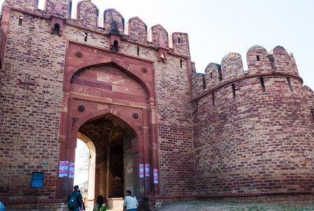 India Agra fatehpur Sikri gateのeditorial素材
