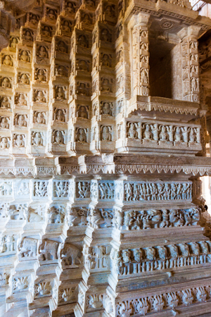 Qian Zhu temple in Udaipur, Indiaの写真素材