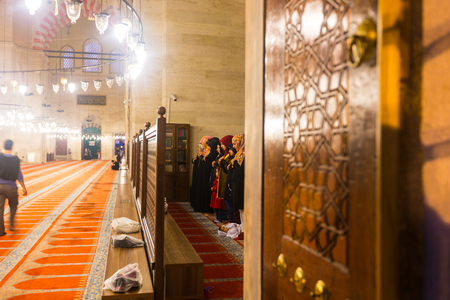 Prayer of the SÃ¼leymaniye Mosque in Istanbul, Turkeyのeditorial素材