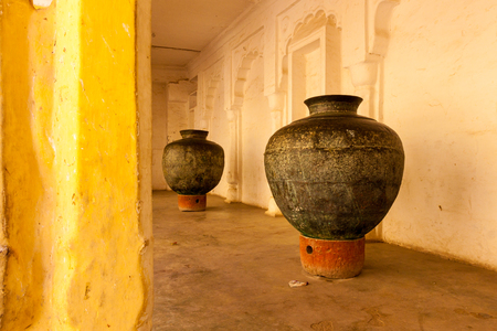 Copper pots in Mehrangarh, Jodhpur, Indiaのeditorial素材