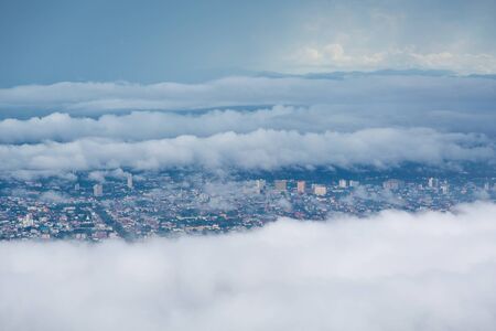 Shuanglongshan  cloud sea, Chiang Mai, Thailandの写真素材