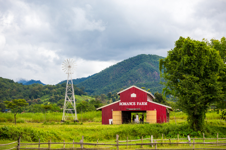 Thailand's Pai County Romantic Farm Stablesのeditorial素材