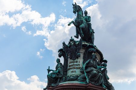 Statue of Nicholas I in St. Petersburg, Russiaのeditorial素材