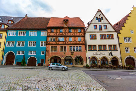 Houses in the old town of Rothenburg, Germanyのeditorial素材