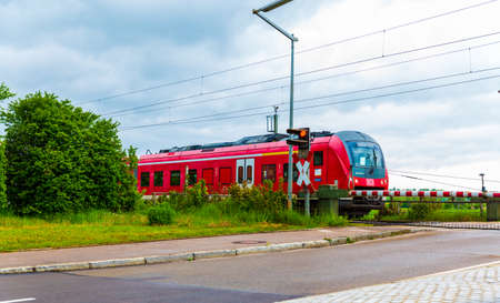 Intercity train in Nordlingen, Germanyのeditorial素材