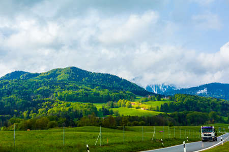 Snow mountain in Berchtesgaden, Germanyのeditorial素材