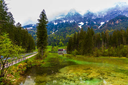 Lake scenery in Ramsau, Germanyのeditorial素材