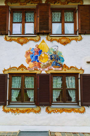 Mural town of Obermegg, Germanyのeditorial素材
