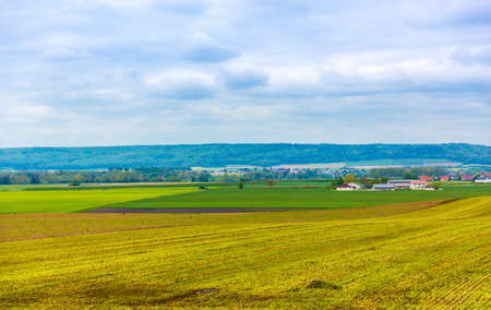 Countryside scenery in Hechingen, Germanyの写真素材