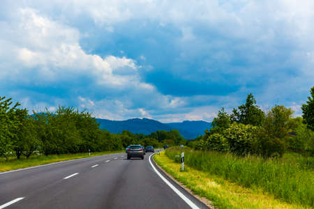 Scenery of Freiburg Highway in Germanyのeditorial素材