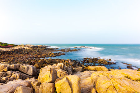 Scenery of Qiziwan Scenic Area, Changjiang County, Hainan, Chinaの写真素材