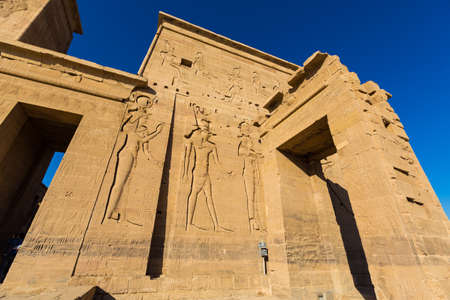 Philae Temple, Aswan, Egyptの写真素材