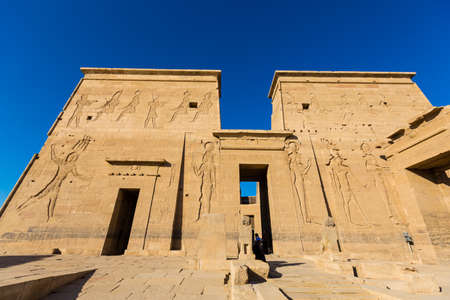 Philae Temple, Aswan, Egyptの写真素材