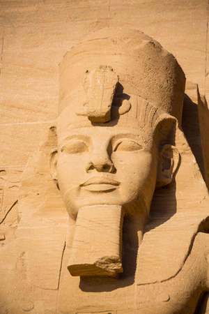 Statue of Abu Simbel Temple in Aswan, Egypt, Africaの写真素材