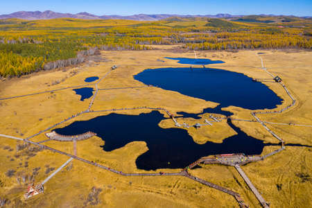 Seven Star Lake under the blue sky