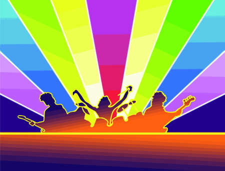 Life Show the Rock group in Live concert のイラスト素材