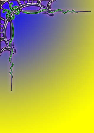 Coaching for layout Menu Map on yellow and blue gradient backgroundのイラスト素材