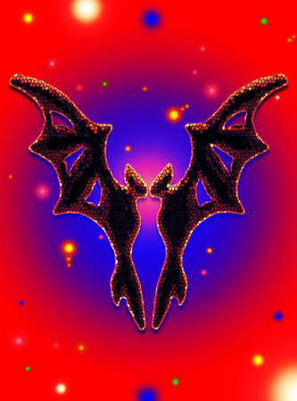 Gothic Black Bat in the Cosmosのイラスト素材