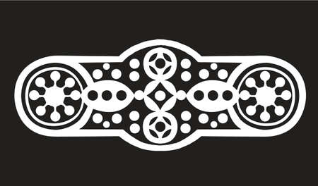 sigle logo white with black backgroundのイラスト素材