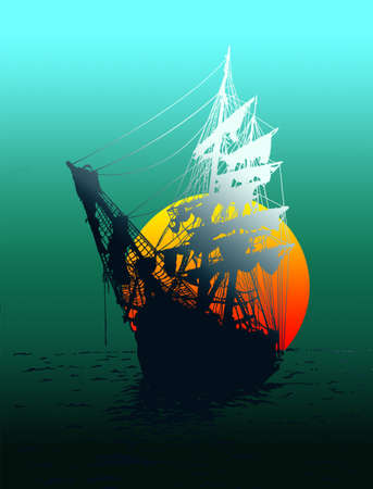 Ghost Shipのイラスト素材