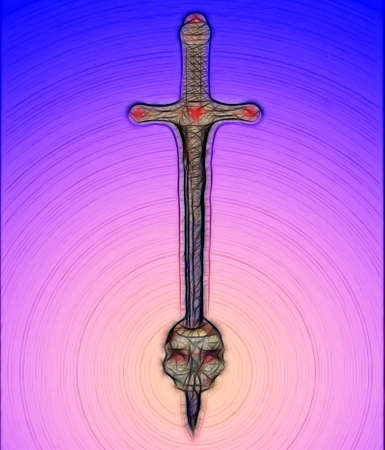 Skull and Sword Fのイラスト素材