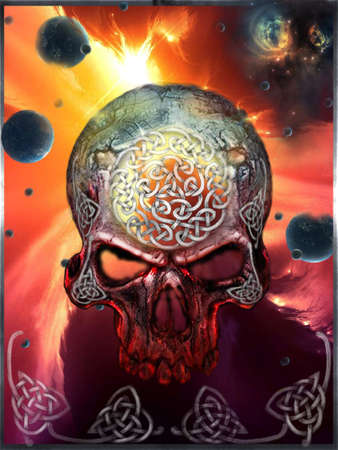 Vulcain Celtic Skullのイラスト素材