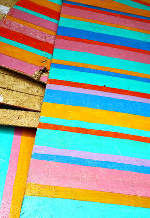 colorful wooden wall の写真素材