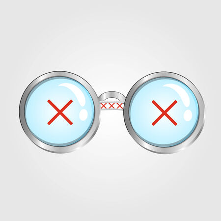 xxx text glass lensのイラスト素材
