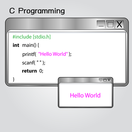 A \\\"Hello, world!\\\" program is a computer program that outputs \\\"Hello, World!\\\"のイラスト素材