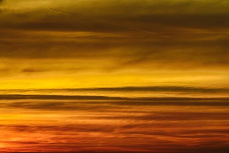 orange sunset skyの写真素材
