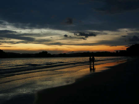 Sunset on the beachの素材