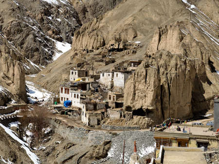 City view of Ladakh, Jammu and Kashmir, Indiaの写真素材