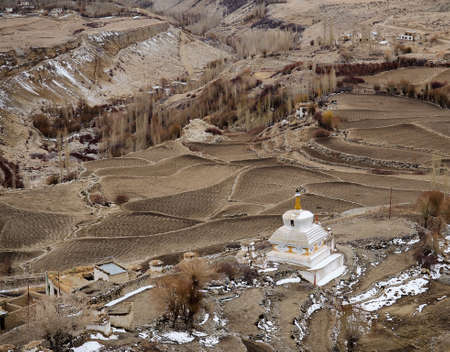 Leh city view, Leh Ladakh, Indiaの写真素材