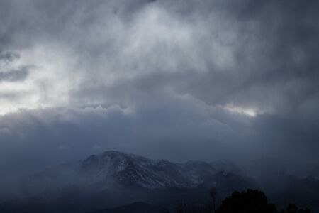 Storm Clouds over Rocky Mountains