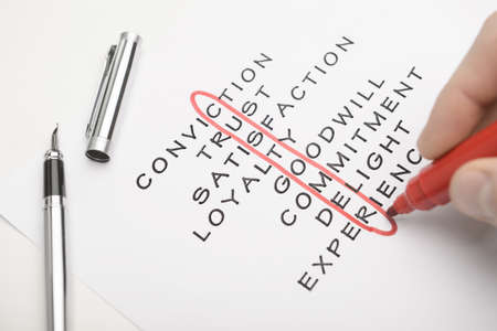 Customer crosswordの写真素材