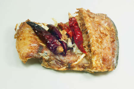 savour of fried pickled fishの写真素材