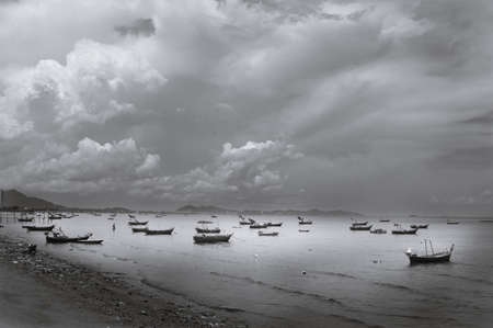 The calm of the sea の写真素材